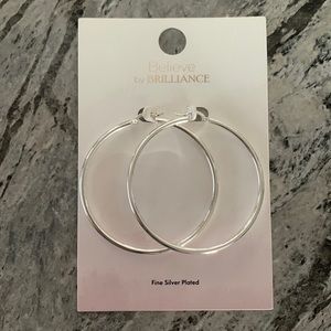 Silver hoop earrings